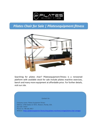 pilates chair for sale