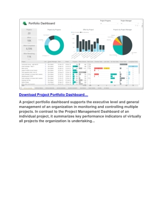 Project Portfolio Dashboard