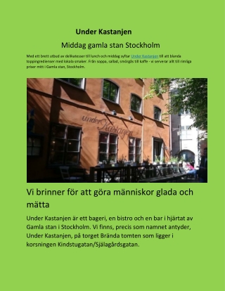 Middag gamla stan stockholm