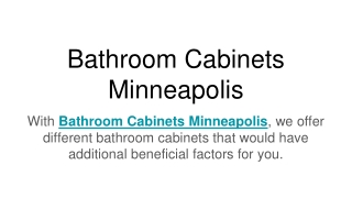 Bathroom Cabinets Minneapolis