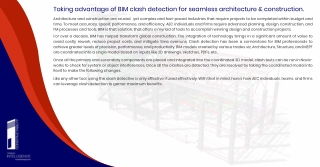 Taking advantage of BIM clash detection for seamless architecture and constructi