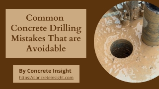 Common Concrete Drilling Mistakes That are Avoidable