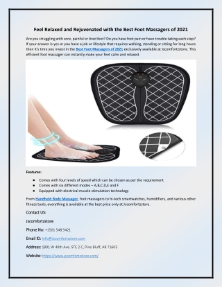 Feel Relaxed and Rejuvenated with the Best Foot Massagers of 2021