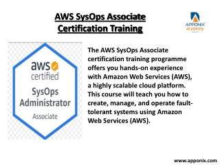 AWS SysOps associated certification Training
