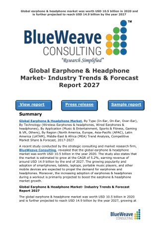 Global Earphone & Headphone Market