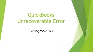 QuickBooks Unrecoverable Error