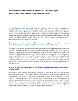 Global Cloud Robotics Market Report 2021