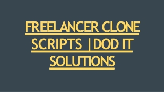 Best Online Freelancer Clone Script - DOD IT Solutions