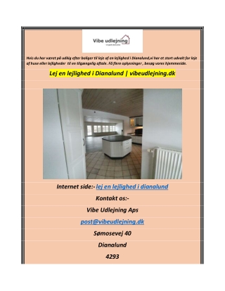 Lej en lejlighed i Dianalund vibeudlejning.dk