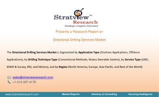Directional Drilling Services Market | Stratview Research