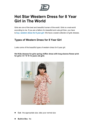 Best Western Dress for 8 Year Old Girl