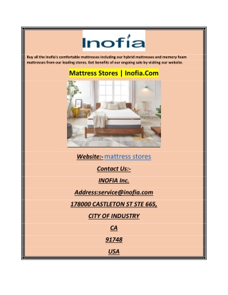 Mattress Stores Inofia.Com