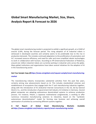 Global Smart Manufacturing Market