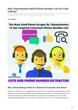 1How Telemarketers Build Phone Number List For Cold Calling