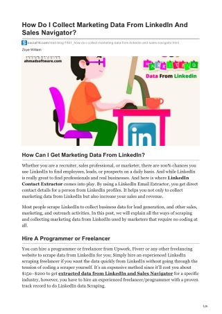 How Do I Collect Marketing Data From LinkedIn And Sales Navigator