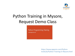 Python Training in Mysore, Request Demo Class