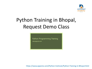 Python Training in Bhopal, Request Demo Class