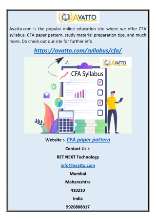 CFA paper pattern | Avatto.com