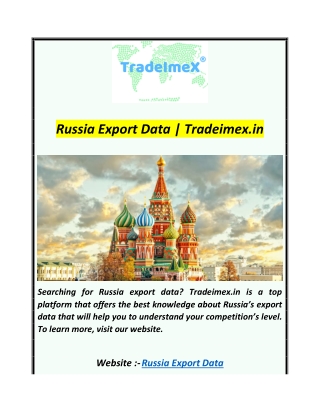 Russia Export Data  Tradeimex.in