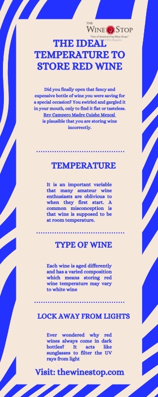 The Ideal Temperature to Store Red Wine