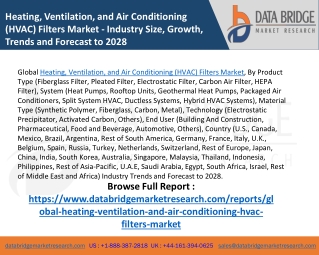 Heating, Ventilation, and Air Conditioning (HVAC) Filters Market