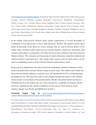 Electrochromic Window Market