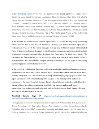 Spintronics Market