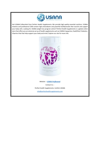 USANA Proflavanol | Perfecthealthsupplements.com