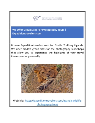 We Offer GroWe Offer Group Sizes For Photography Tours  Expeditiontravellers.com