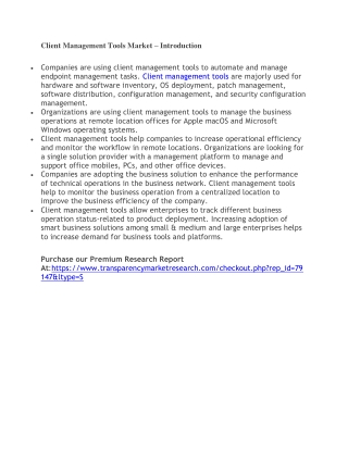 Client Management Tools Market