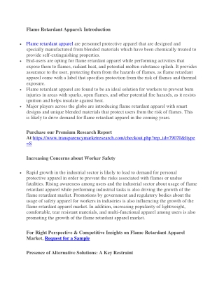Flame Retardant Apparel Market