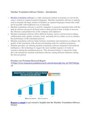 Machine Translation Software Market