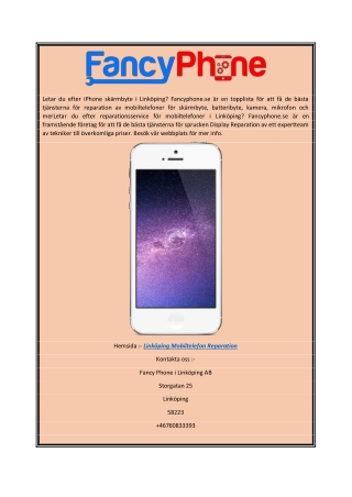 Linköping mobiltelefon reparation | Fancyphone.se