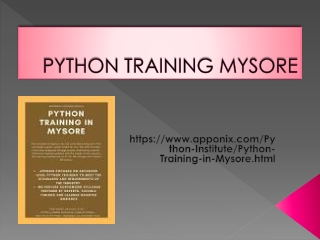 PYTHON TRAINING MYSORE