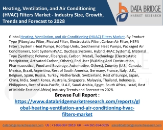 Heating, Ventilation, and Air Conditioning (HVAC) Filters Market – Industry Tren