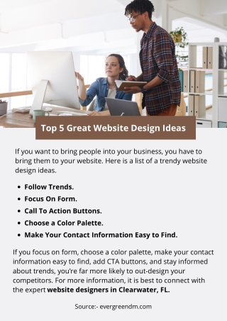 Top 5 Great Website Design Ideas