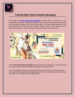 Find The Best Online Fashion Boutique