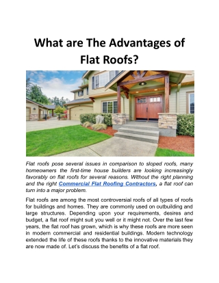 What are The Advantages of Flat Roofs.docx