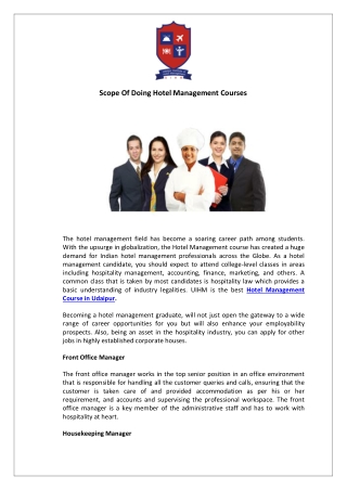 Scope Of Doing Hotel Management Courses-converted