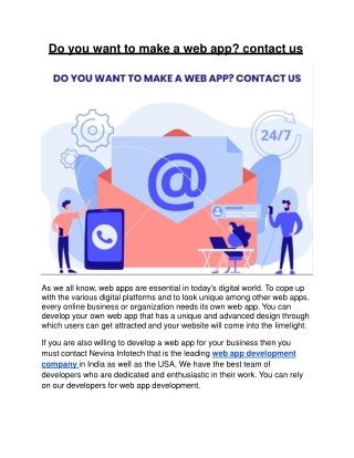 Do you want to make a web app contact us