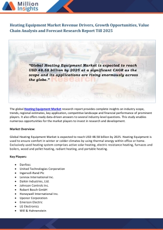 Heating Equipment Market