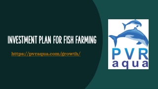 Investment Plan for Fish Farming