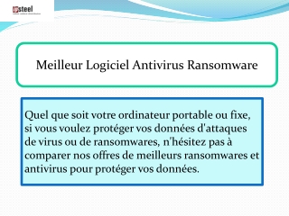 Meilleur Logiciel Antivirus Ransomware