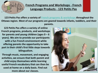 French Programs and Workshops - Online Baby French classes Canada
