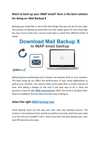 IMAP Backup