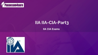 100% Free  IIA  IIA-CIA-Part3 Exam with Sample Questions | Verified By Experts