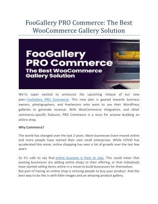 FooGallery PRO Commerce The Best WooCommerce Gallery Solution-converted