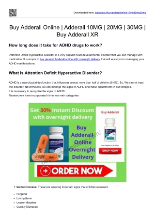 Buy Adderall Online  Adderall 10MG  20MG  30MG  Buy Adderall XR