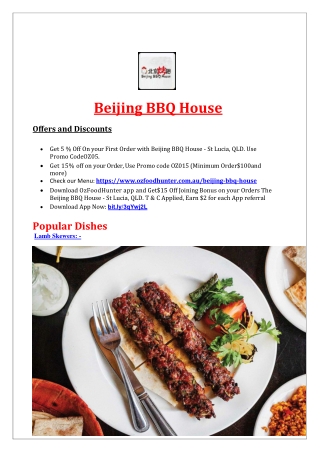 5% Off - Beijing BBQ House Chinese, Asian Menu St Lucia, QLD