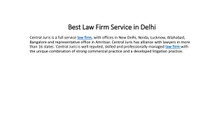 Best Law Firm Service in Delhi
